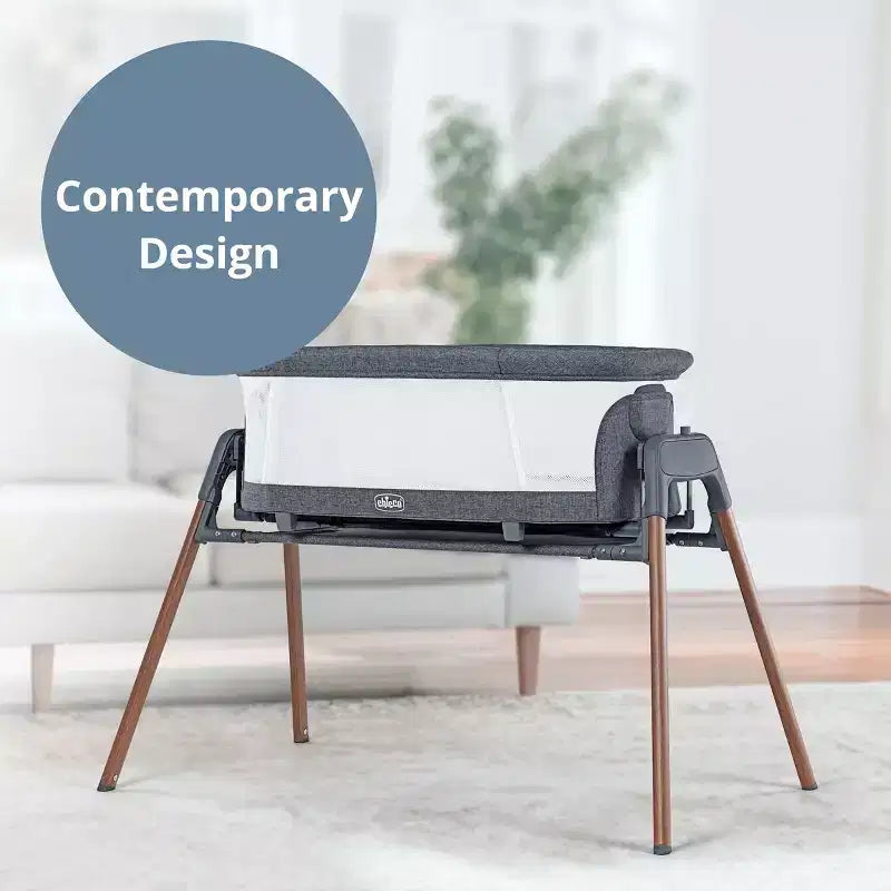 Chicco LullaGlide 3-in-1 Bassinet - Luna: Allows Baby to Rock Gently, Fitted Sheet, Metal Frame