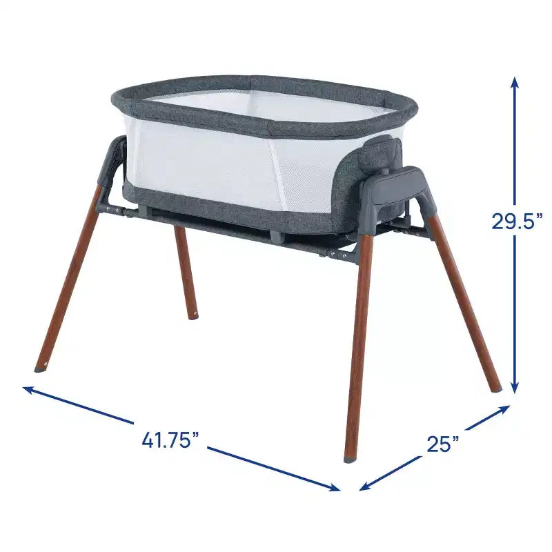Chicco LullaGlide 3-in-1 Bassinet - Luna: Allows Baby to Rock Gently, Fitted Sheet, Metal Frame