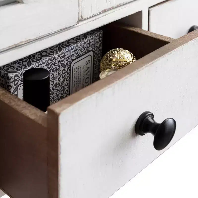 21" x 6" x 20" Hutchins Decorative Rustic Wood Wall Cabinet White - Kate & Laurel All Things Decor: Magnetic Glass Doors, Storage