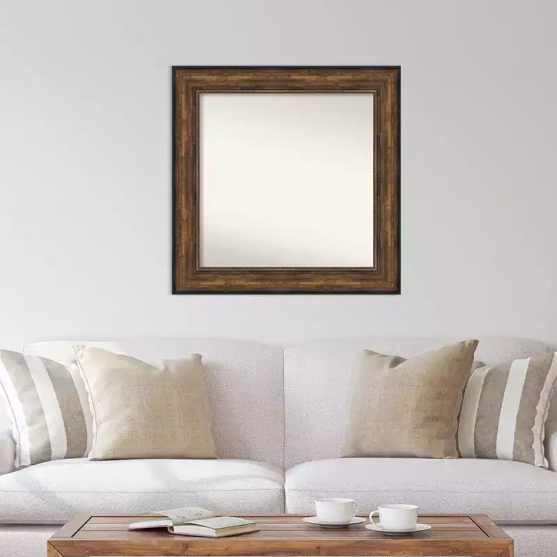 34" x 34" Non-Beveled Ballroom Bronze Wall Mirror - Amanti Art