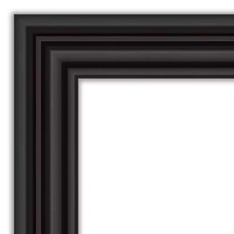 32" x 32" Non-Beveled Colonial Bathroom Wall Mirror Black - Amanti Art: Square, Wall Mount, Modern Style