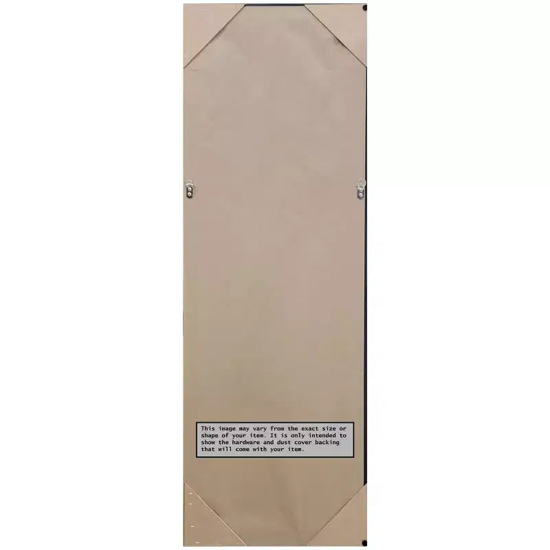 19" x 53" Non-Beveled Elegant Brushed Pewter Full Length on The Door Mirror - Amanti Art