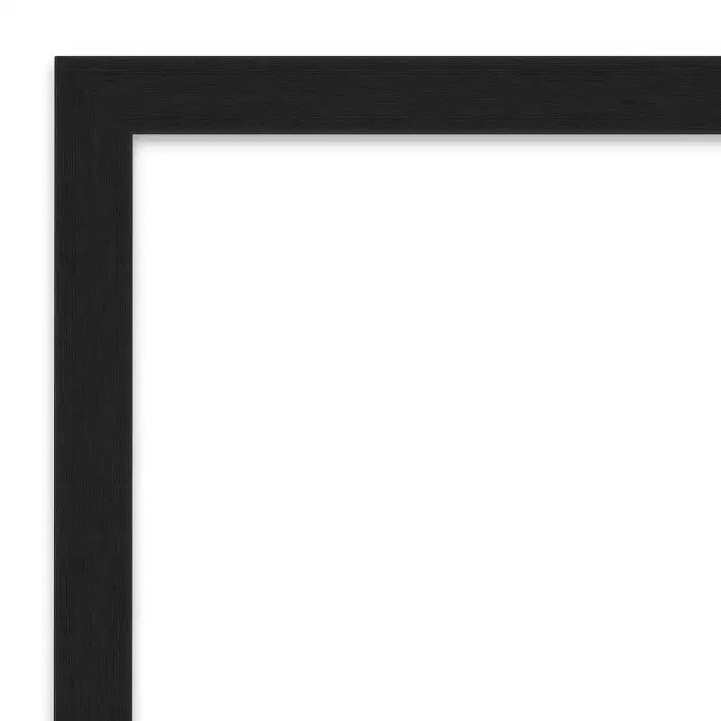 28" x 28" Non-Beveled Grace Narrow Bathroom Wall Mirror Brushed Metallic Black - Amanti Art: Modern Square, Wall Mount, Includes Hardware