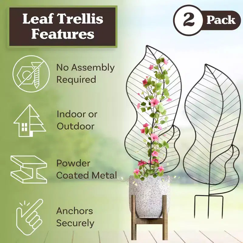 Treillis de 111 cm pour plantes grimpantes, lot de 2