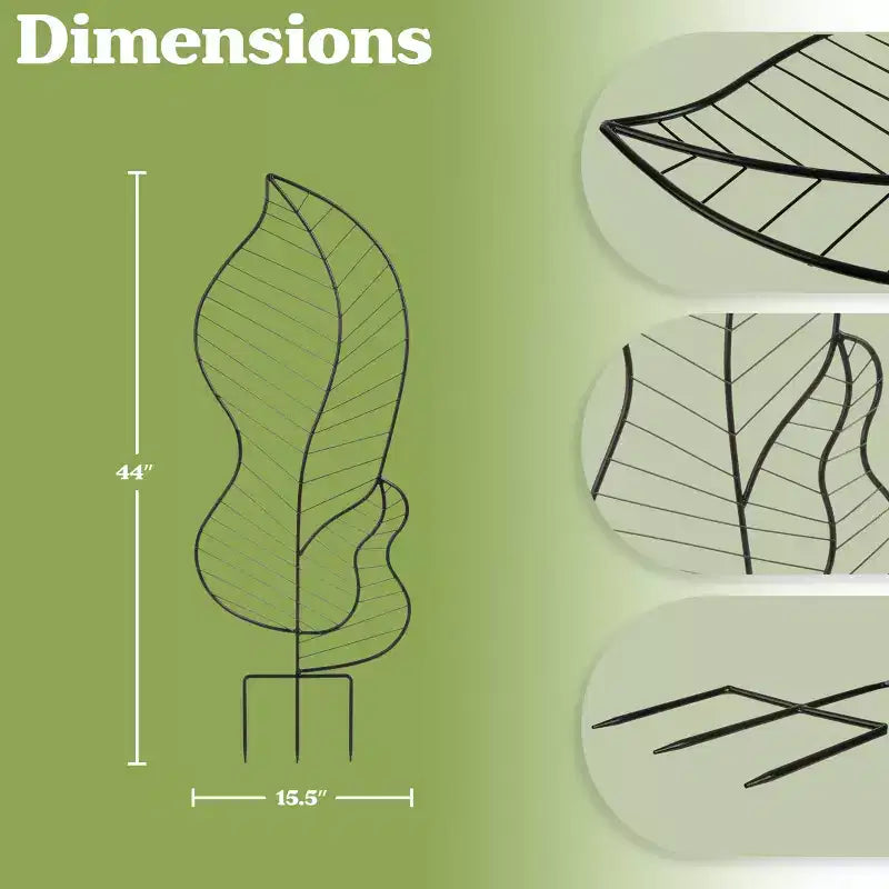 Treillis de 111 cm pour plantes grimpantes, lot de 2