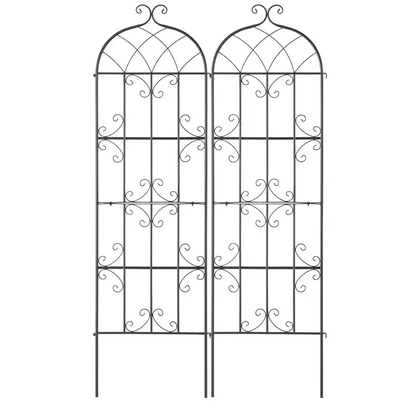 VEVOR Garden Trellis for Climbing Plants, 71 x 20 in, 2 Packs Rustproof Metal Garden Flower Trellis, Outdoor Climbing Rose Trellis Cucumbers Support