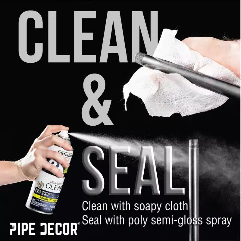 Pipe Decor 1 in. x 30 in. Square Flange Pipe Table Legs - 4 Pack