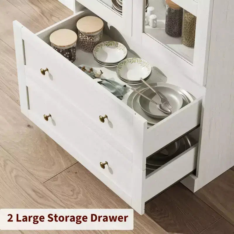 Arched Kitchen Pantry 72 Inch, Farmhouse Storage Cabinet
