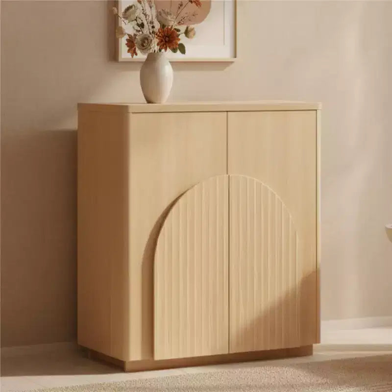 Spruce & Spring Modern Sideboard Buffet Cabinet with Wave Design