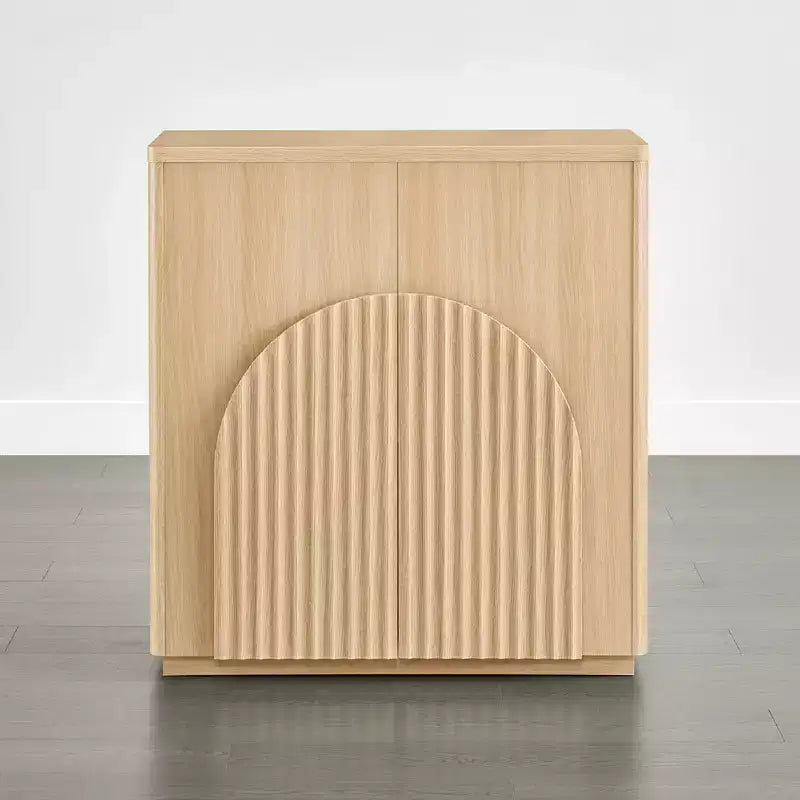 Spruce & Spring Modern Sideboard Buffet Cabinet with Wave Design
