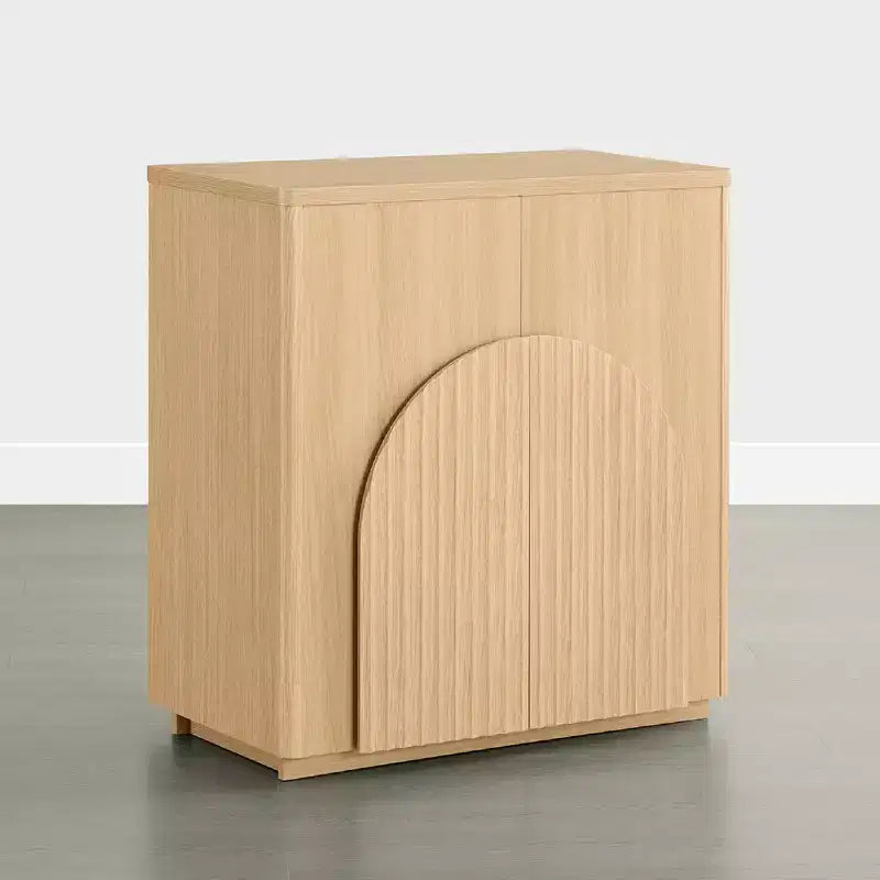 Spruce & Spring Modern Sideboard Buffet Cabinet with Wave Design