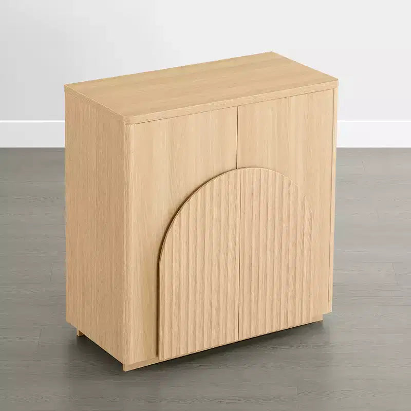 Spruce & Spring Modern Sideboard Buffet Cabinet with Wave Design
