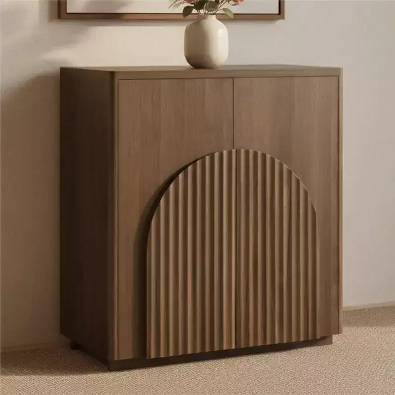 Spruce & Spring Modern Sideboard Buffet Cabinet with Wave Design