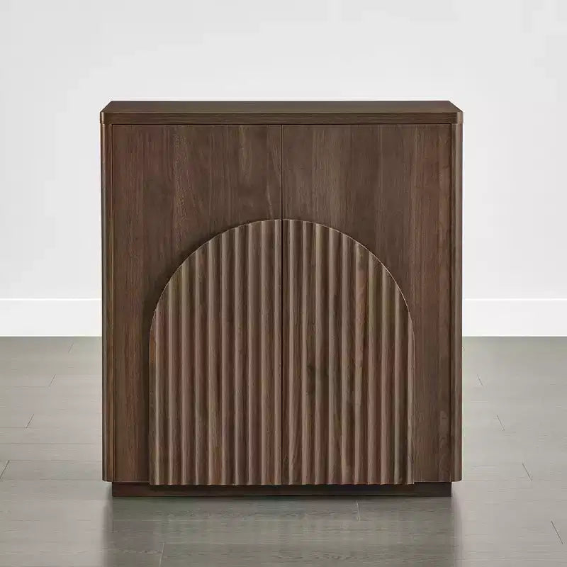 Spruce & Spring Modern Sideboard Buffet Cabinet with Wave Design