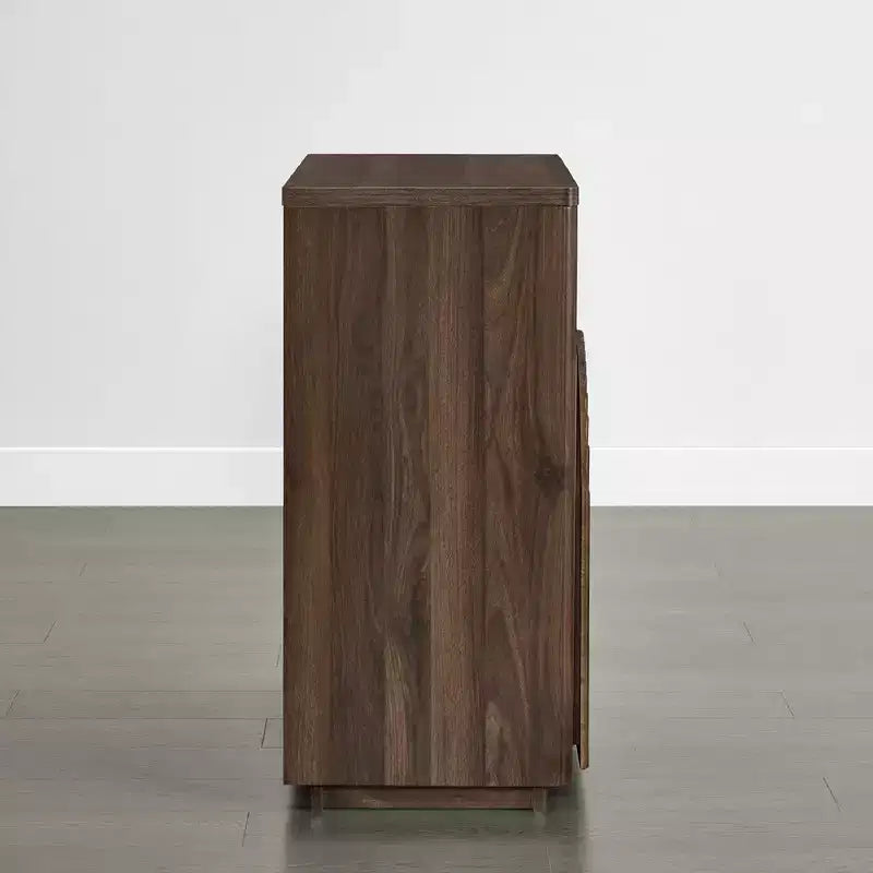 Spruce & Spring Modern Sideboard Buffet Cabinet with Wave Design