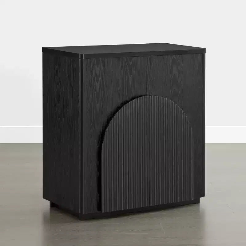 Spruce & Spring Modern Sideboard Buffet Cabinet with Wave Design