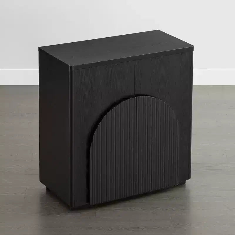 Spruce & Spring Modern Sideboard Buffet Cabinet with Wave Design