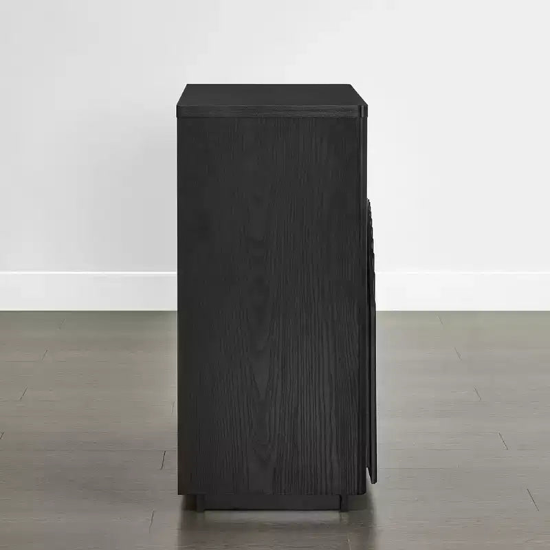 Spruce & Spring Modern Sideboard Buffet Cabinet with Wave Design