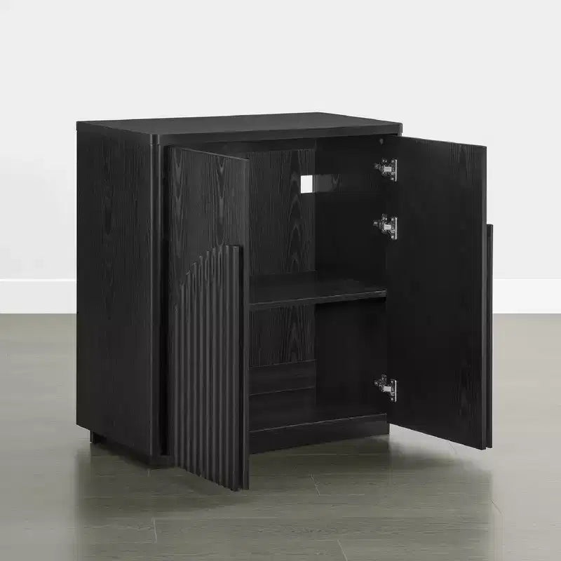 Spruce & Spring Modern Sideboard Buffet Cabinet with Wave Design
