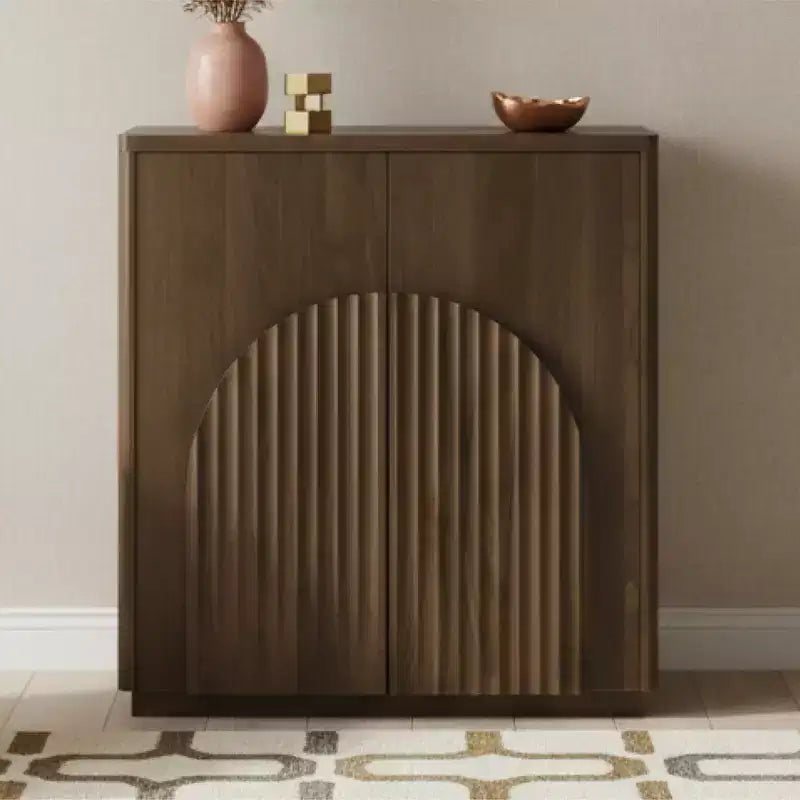 Spruce & Spring Modern Sideboard Buffet Cabinet with Wave Design