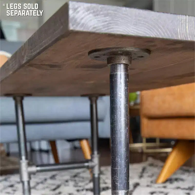 RESTORE Trail Brown Solid Wood Coffee Tabletop by Pipe Decor