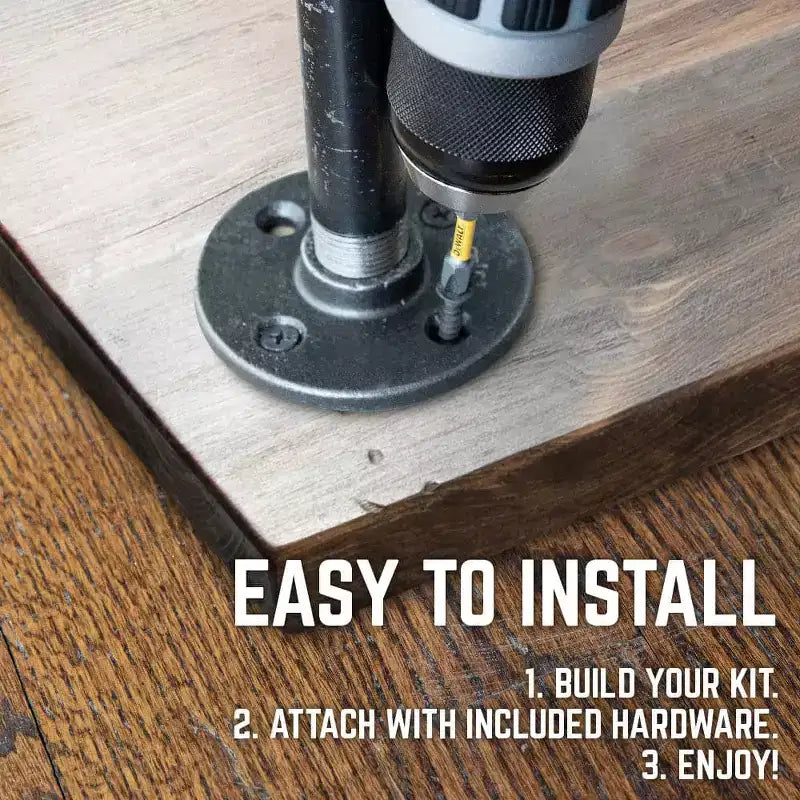 RESTORE Trail Brown Solid Wood Coffee Tabletop by Pipe Decor
