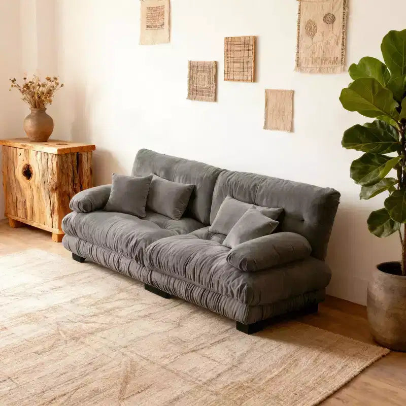 Homy Casa Modern Cloud Sofa with Plush Cushions and Soft Upholstery, for Living Room or Lounge Space