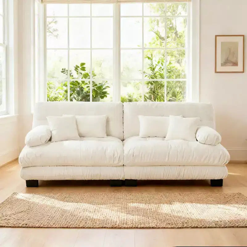 Homy Casa Modern Cloud Sofa with Plush Cushions and Soft Upholstery, for Living Room or Lounge Space