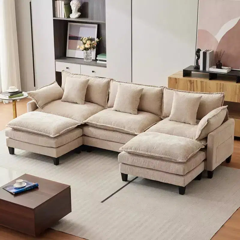 Oversized L-Shaped Modular Sectional Sofa  for Living Room