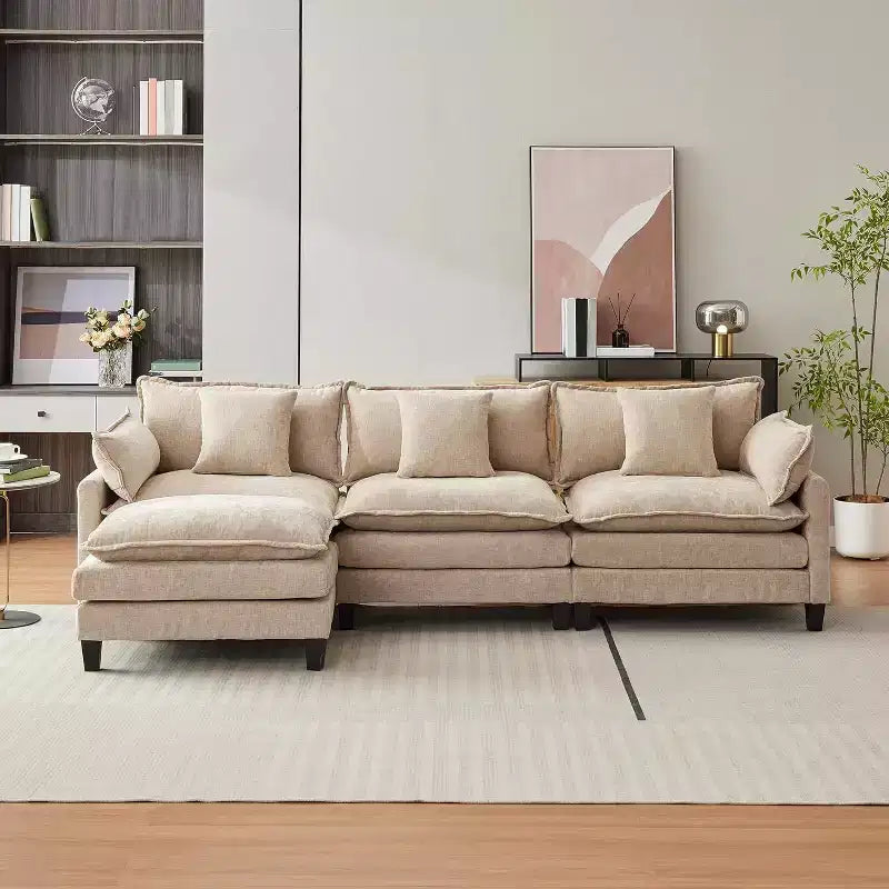 Oversized L-Shaped Modular Sectional Sofa  for Living Room