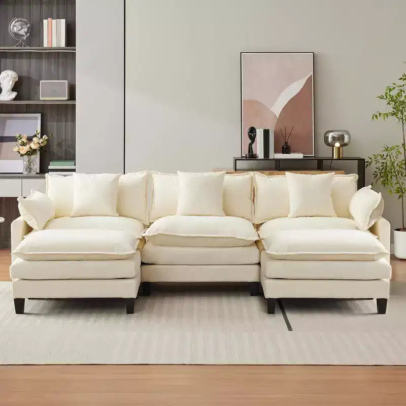 Oversized L-Shaped Modular Sectional Sofa  for Living Room