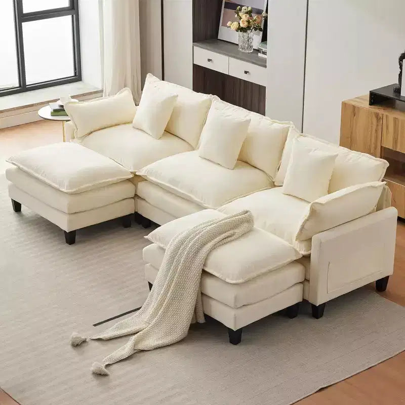Oversized L-Shaped Modular Sectional Sofa  for Living Room