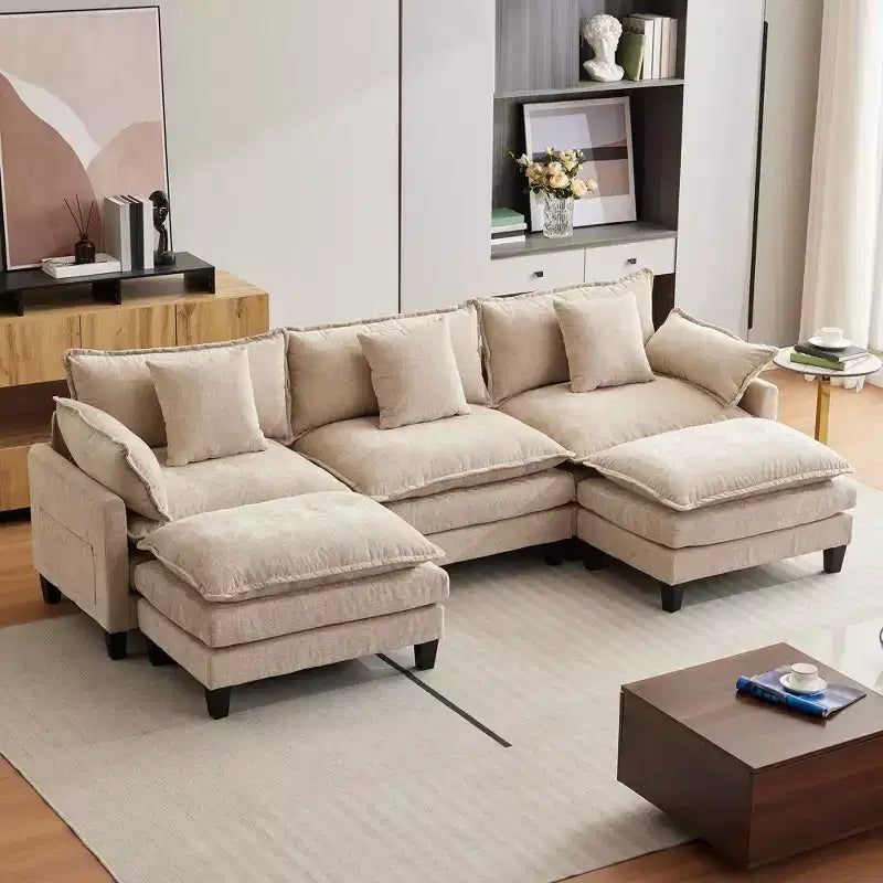 Oversized L-Shaped Modular Sectional Sofa  for Living Room