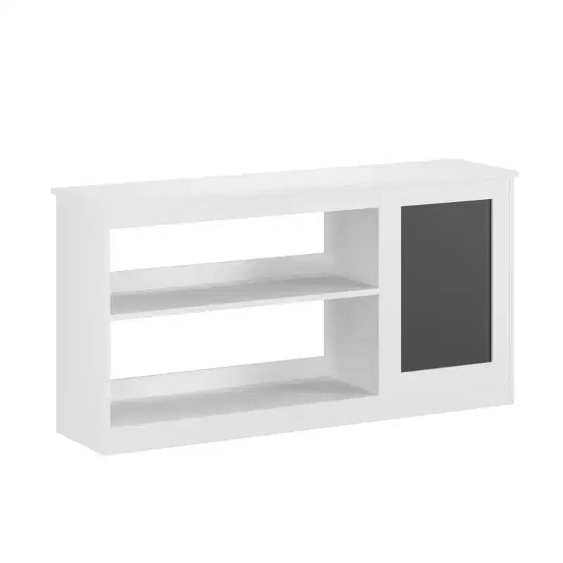MAYEERTY 3-in-1 Kids Bookshelf & Toy Storage Cabinet with Chalkboard, Organizer for Playroom Bedroom Classroom, White
