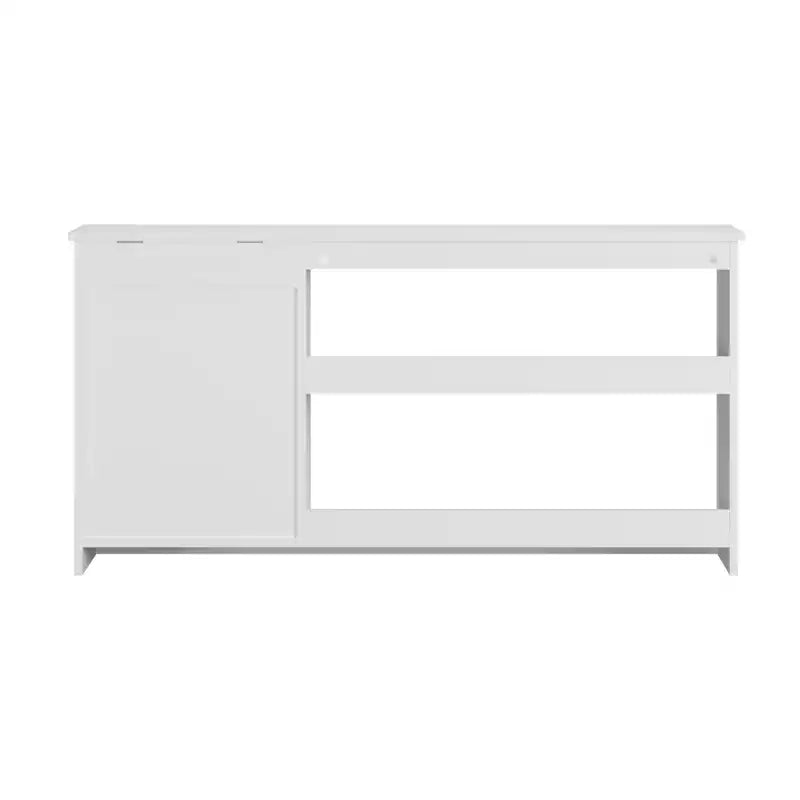 MAYEERTY 3-in-1 Kids Bookshelf & Toy Storage Cabinet with Chalkboard, Organizer for Playroom Bedroom Classroom, White
