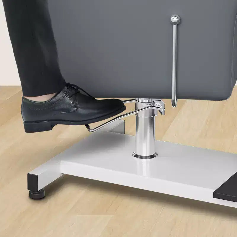 Pedicure chair with stool, footrest and massage foot basin, height adjustable, 360 degree rotating hydraulic reclining foot bath pedicure chair