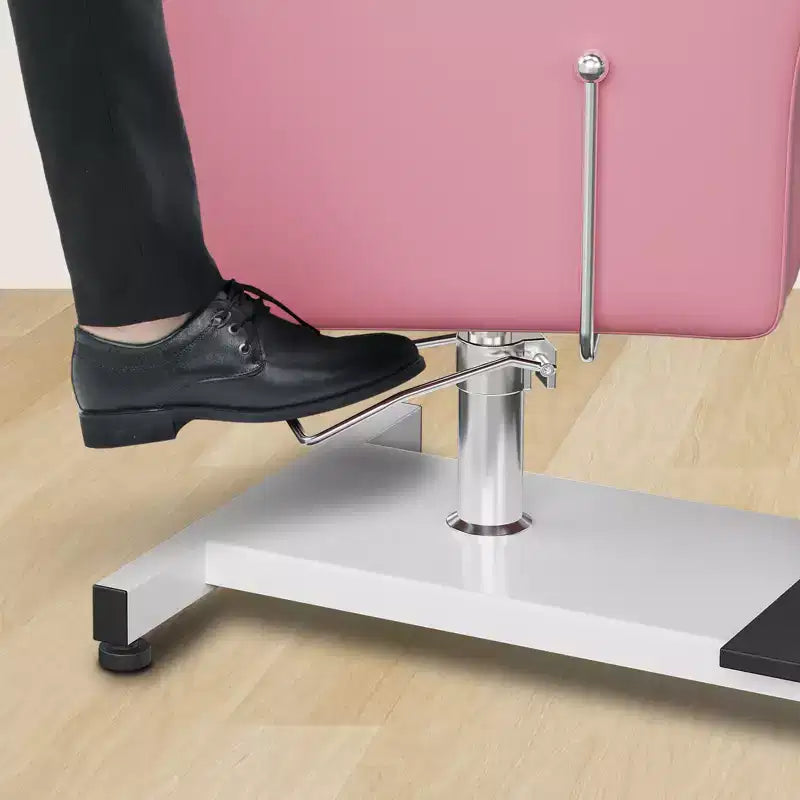 Pedicure chair with stool, footrest and massage foot basin, height adjustable, 360 degree rotating hydraulic reclining foot bath pedicure chair