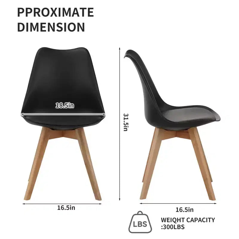 Okak Modern Style Minimalist-Design Home Dining Chairs for Kitchen Dining Room,Solid Frame Armless Seating Dining Chair Set of 4