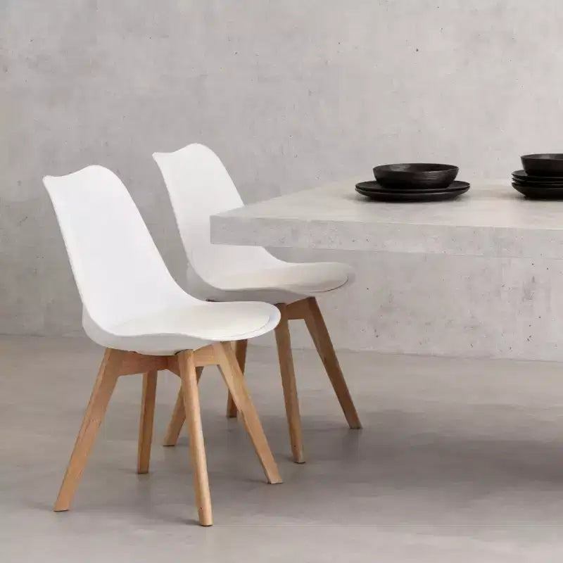 Okak Modern Style Minimalist-Design Home Dining Chairs for Kitchen Dining Room,Solid Frame Armless Seating Dining Chair Set of 4