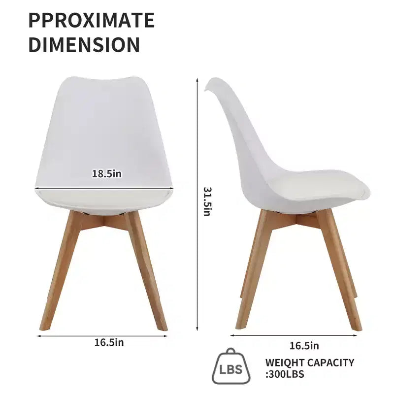 Okak Modern Style Minimalist-Design Home Dining Chairs for Kitchen Dining Room,Solid Frame Armless Seating Dining Chair Set of 4
