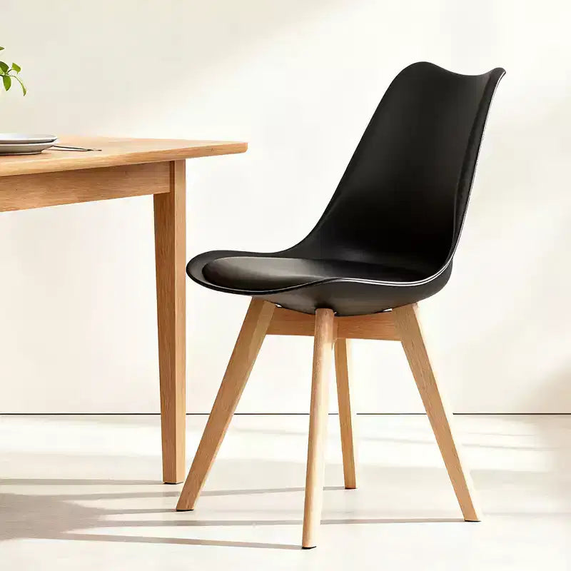 Okak Modern Style Minimalist-Design Home Dining Chairs for Kitchen Dining Room,Solid Frame Armless Seating Dining Chair Set of 4