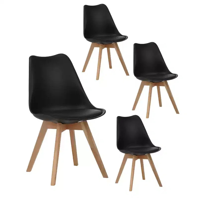 Okak Modern Style Minimalist-Design Home Dining Chairs for Kitchen Dining Room,Solid Frame Armless Seating Dining Chair Set of 4