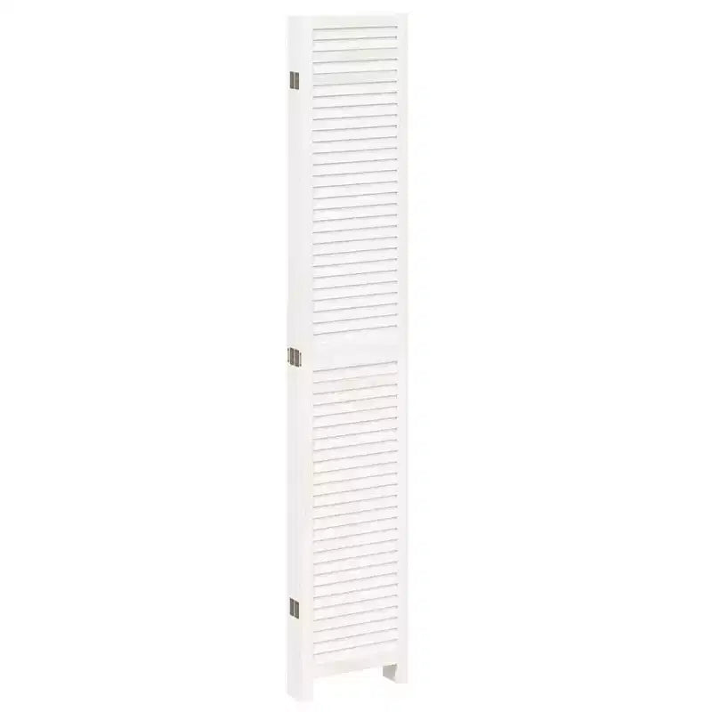 vidaXL Room Divider 6 Panels White Solid Wood Paulownia
