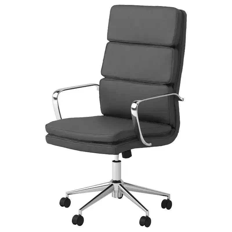 HomeStock 46.5 in.H Fixed Height Black Foam Seat Material with Lumbar Support Ergonomic Office Chairs
