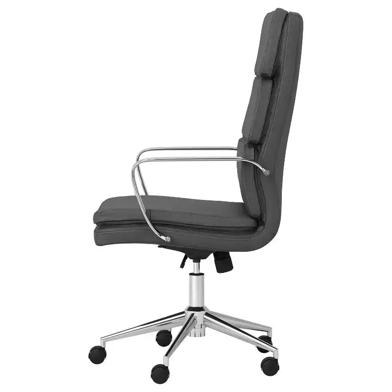 HomeStock 46.5 in.H Fixed Height Black Foam Seat Material with Lumbar Support Ergonomic Office Chairs