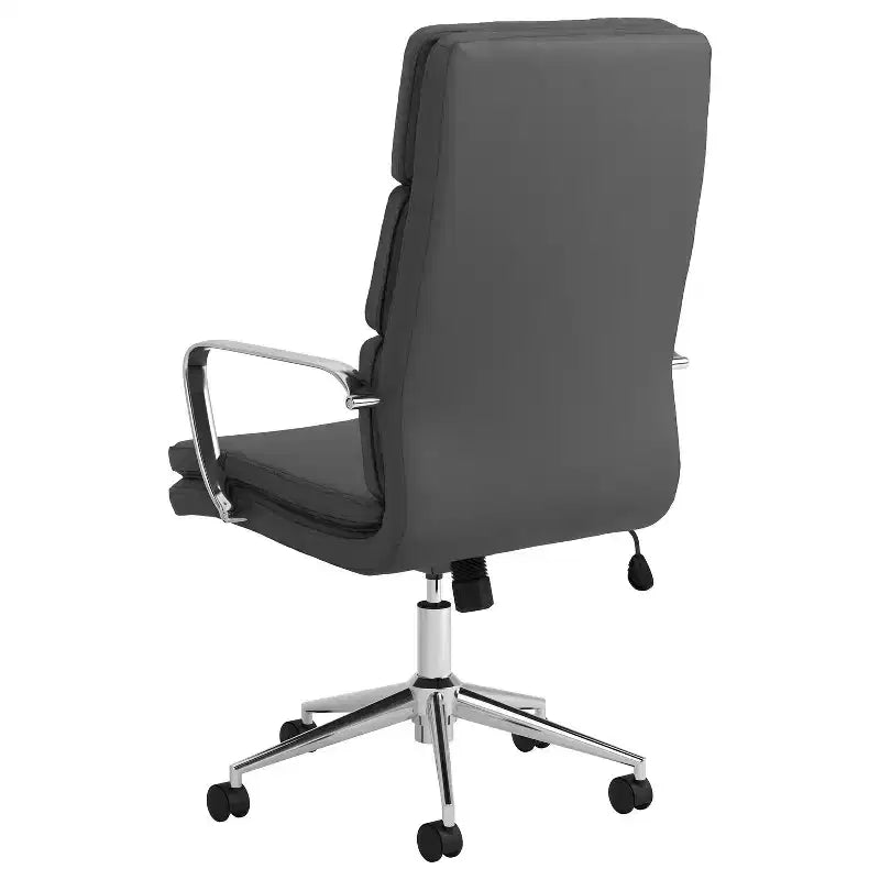 HomeStock 46.5 in.H Fixed Height Black Foam Seat Material with Lumbar Support Ergonomic Office Chairs