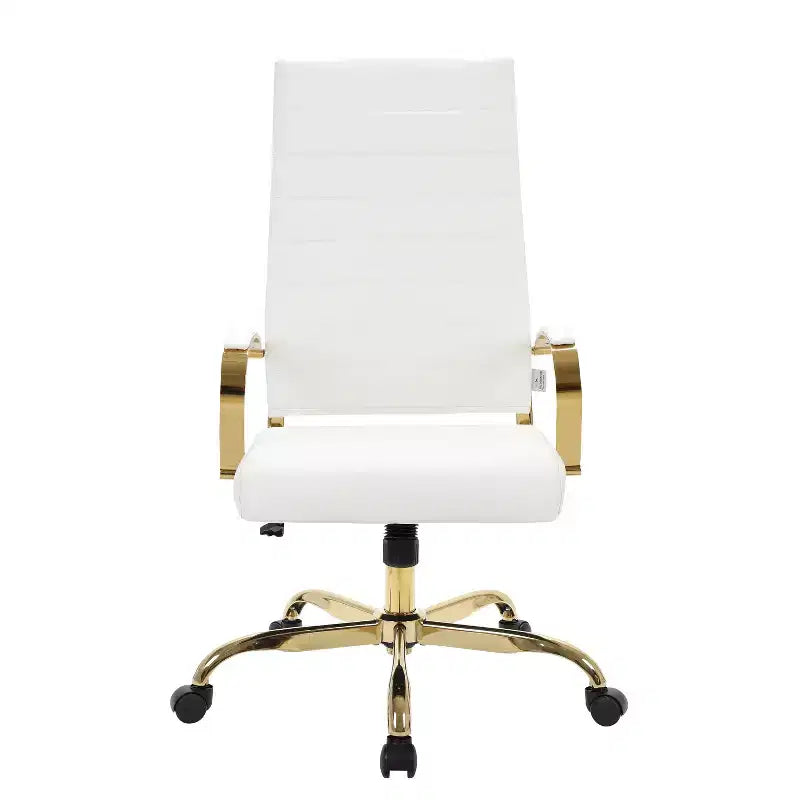 HomeStock 38 in.H Adjustable Height Black Faux Leather Seat Material with Casters/Wheels Executive Office Chairs