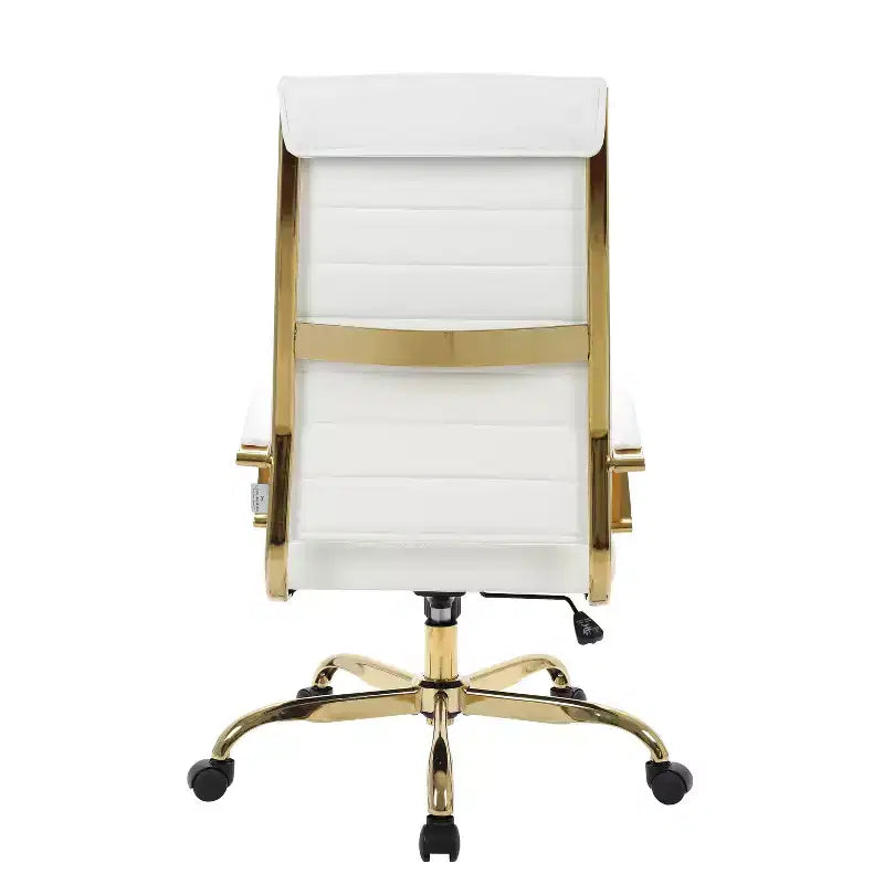 HomeStock 38 in.H Adjustable Height Black Faux Leather Seat Material with Casters/Wheels Executive Office Chairs