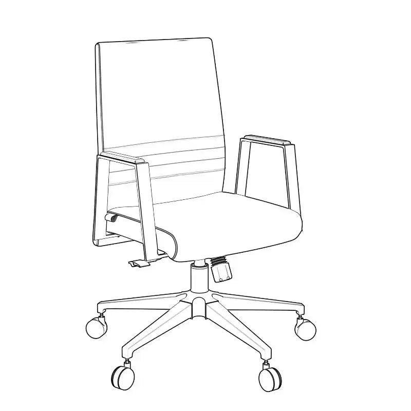 HomeStock 45 in.H Adjustable Height Black Faux Leather Seat Material with Adjustable Lumbar Support Ergonomic Office Chairs