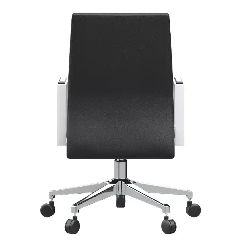 HomeStock 45 in.H Adjustable Height Black Faux Leather Seat Material with Adjustable Lumbar Support Ergonomic Office Chairs